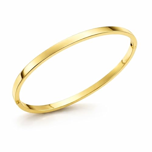 AVERELLE Damen Armreif 18K vergoldet – Elegantes Edelstahl Armband, nickelfrei & hypoallergen – Zeitloser Schmuck mit edler Schmuckschachtel – Hochwertiges Geschenk für Frauen & stilvolles Accessoire