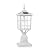 Kemeco ST4224Q-W Solar Post Light Outdoor Led Squared Frame Fixture with 3" Pier Mount Base for Garden Street Pole Landscape Yard Driveway Entryways (White)