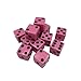 1 Dozen Pink Dice with Black Dots