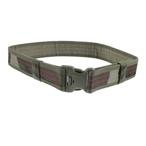 BESPORTBLE 1Pc Men's Outdoor Waistband Belt with Quick Release Buckle Army Green Oxford Cloth Sports Utility Belt for Mountain Climbing and Everyday Use