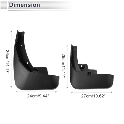 Image of X AUTOHAUX 1set Front and Rear Mud Flaps Splash Guards Mud Guards for Audi Q7 2020-2023 W /Mount Accessories