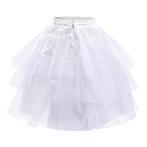 ODIZLI Flower Girls Hoopless Petticoat Slip with 3 Layers Elastic Kids Crinoline Underskirt
