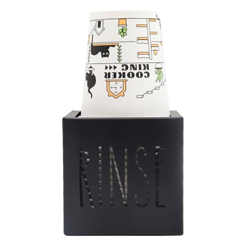 Dixie Cup Dispenser, Metal Disposable Paper Cup Dispenser Storage Holder, 3/5 oz Dixie Cup Holder, Bathroom Paper Cup Rinse Organizer, Disposable Cup Caddy, Water Dispenser Cup Holder