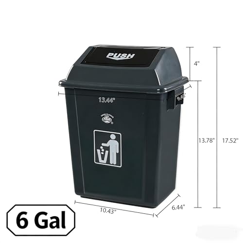 Set de 4 canecas de basura plásticas pequeñas con tapa basculante miniatura 2