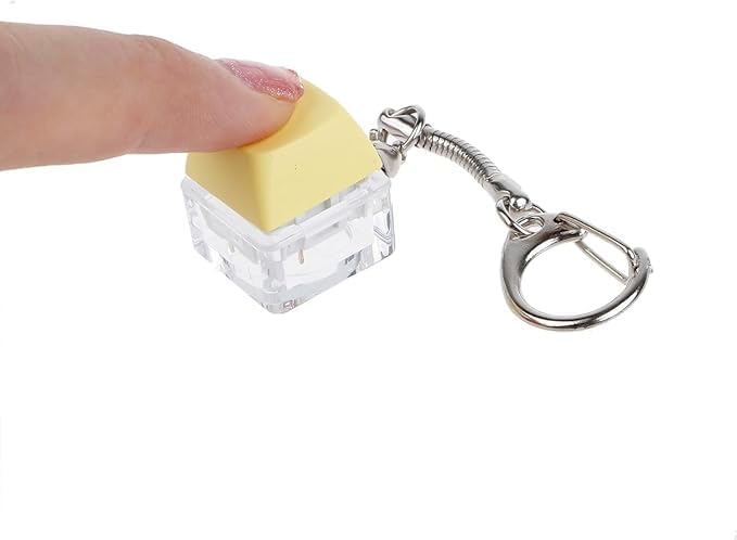 Keyboard Fidget Keychain, Light Up Decompression Finger Keyboard, Stress Relief Finger Keyboard Keychain