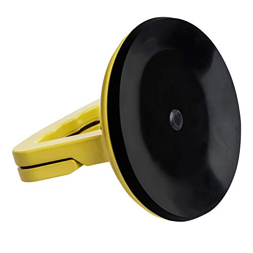 Glass Suction Cup Heavy Duty Aluminum Vacuum Plate Puller Handle Holder Hooks Duty Galss Lifting/Tile Suction Cup Lifter/Moving Glass/Pad for Lifting (Yellow, 2Pack)