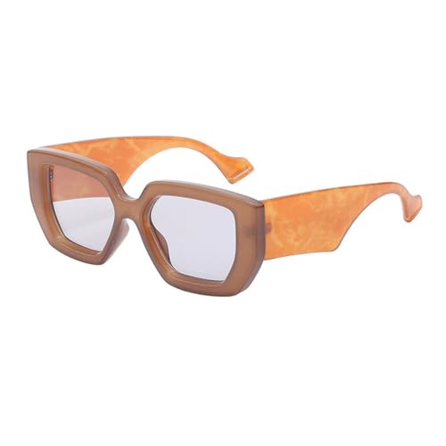 Lunettes de soleil punk pour femmes à grande monture carrée et protection UV400