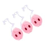 Mikinona 3 piezas Nariz de Peluche Cerdo con Banda Elástica Accesorio Cosplay Divertido para Disfraces de Animales para Fiestas y Halloween Reutilizable y Portátil