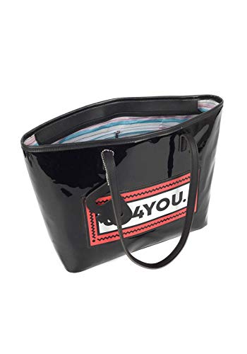 Bolsa Tote De Ombro ,UP4YOU, Meninas, Preto, G