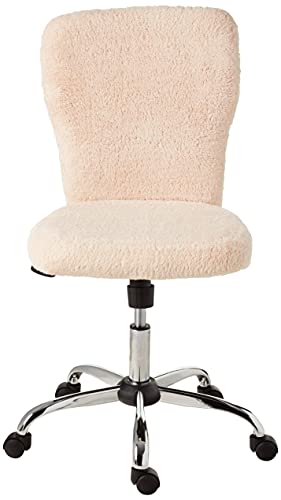 Boss Office Products Tiffany Fur Make-Up Modern Office Chair In Cream, 1 Count #TOP6