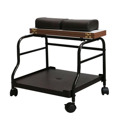 Carro plegable para pedicure con reposapiés y ruedas