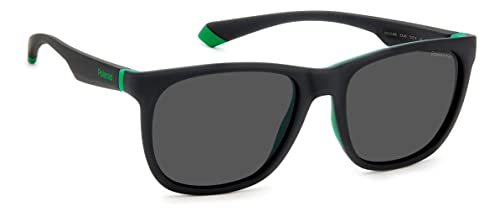 POLAROID PLD 2140/S 3OL MATTE BLACK GREEN 55/18/145 UNISEX Sunglasses2