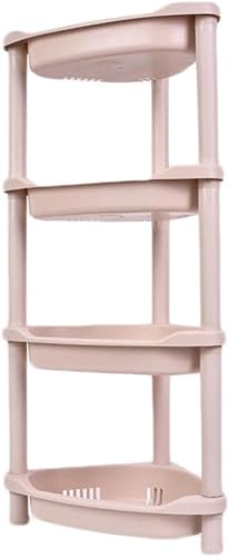 DancJulie浴室用ラックお風呂ラック バスラック コーナーシェルフ収納棚コーナースタンド洗面所コーナーラック シャンプーラック シャワーラック三角コーナーシャンプーラック調味料棚プラスチック製組み立てが容易取り外し可能 (4つのセクション,3) [並