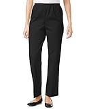 Alfred Dunner Women's Proportioned Short Twill Pant, Black, 12