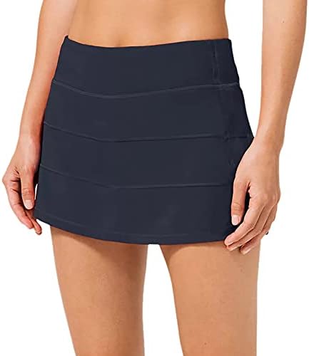 TQD Women’s Tennis Skirts Athletic Golf Shorts Skirts with Pockets Lightweight Stretch Workout Sports Pleated Skirts