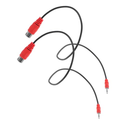 ibasenice 5 Pin 3.5mm Audio Adapter Cable Midi Cable for Guitar 90-Degree Bent Jack 0.5m Length 2 Pack