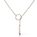 choice of all Long Lariat Y Pendant Necklace for Women Bar Pendant Necklace Jewelry (K:rose gold necklace)