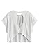 SOLY HUX Women Open Back Tops Workout Backless Tee Casual Athletic Shirts Short Sleeve Oversized Gym T Shirt Solid White Small