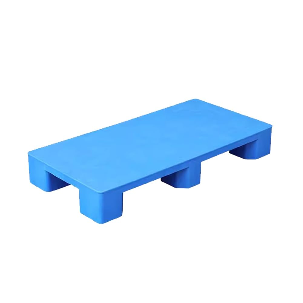 Rygcrud Plastic Pallets, Floor Platform Steps - Shipping Load 660lbs, Moisture-Proof Storage Pads for Supermarket Warehouse Basement, Cleans Ups Easily (Color : Blue, Size : 3.28x1.64x0.39ft)