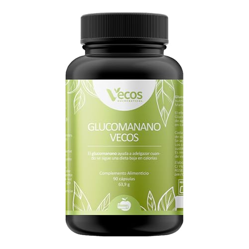Inhibidor del Apetito y la Ansiedad | Glucomanano | 90 Cápsulas | Ayuda a Mantener los Niveles Normales de Azúcar en Sangre | Efecto Saciante | Complemento Alimenticio