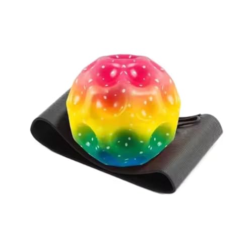Image of Mashes Rainbow Color Moon Ball - Bouncy, Colorful Rubber Ball with Bright Colors - Fun Outdoor Toy for Kids (Pack-2)