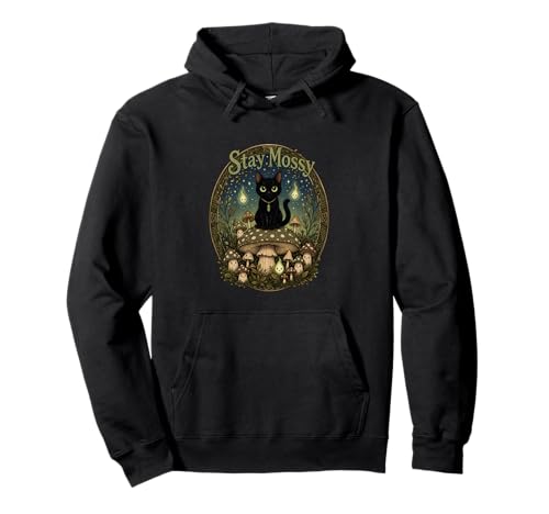 Stay Mossy dark cat Goblincore �L�m�R �X�̐����� �p�[�J�[