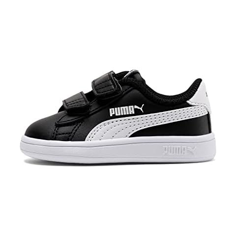 PUMA Unisex Baby Smash v2 L V Inf Sneaker, Schwarz Black White, 25 EU Cover