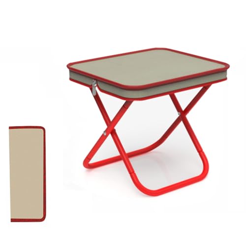 Silla Plegable Ligera y Compacta, Mini Silla Pesca Plegable Estilo Bolso, Elegante y Sencilla para Pescar, Hacer Picnic, Hacer Colas y para Estudiantes(Red)