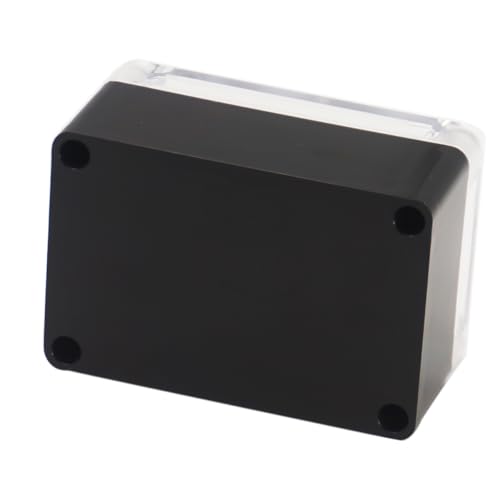 Otdorpatio Project Box IP65 Waterproof Junction Box ABS Plastic Black Electrical Boxes DIY Electronic Project Case Power Enclosure Clear Cover 3.94"x2.68"x1.97"(2Pcs)