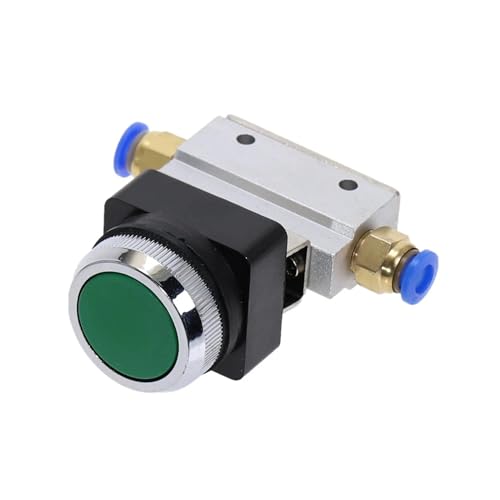 Vanne mécanique momentanée MOV-321PP à bouton plat vert réactif