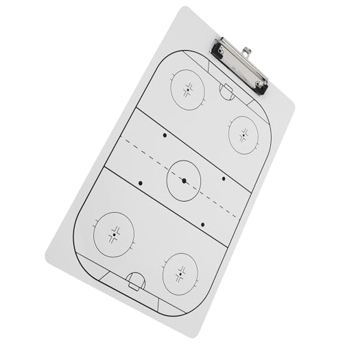 ifundom Pizarra Blanca de Hockey sobre Hielo para Entrenadores Portapapeles Táctico de Borrado Seco Superficie Reutilizable y Portátil para Entrenamiento Deportivo