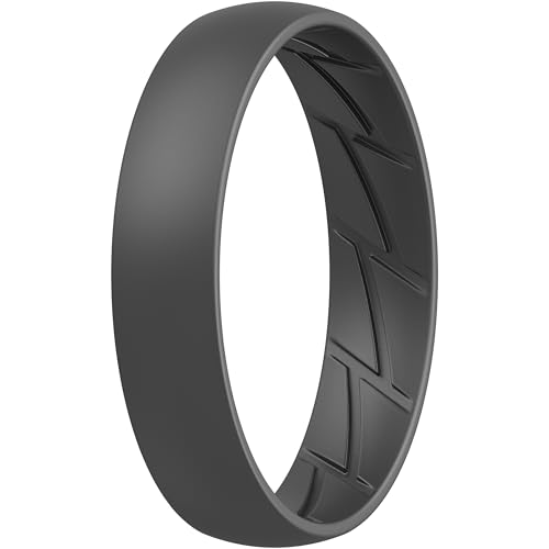 Image of ThunderFit Silicone Rings for Him and Her, Rubber Engagement Bands Unisex - 1 /4 /5 /7 /8 Variety Multipack