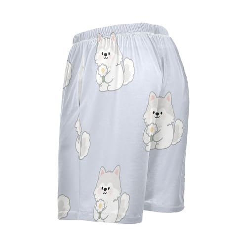 Men's Pajama Shorts Wolf Athletic Pajama Sleep Bottoms with Pockets 23036753