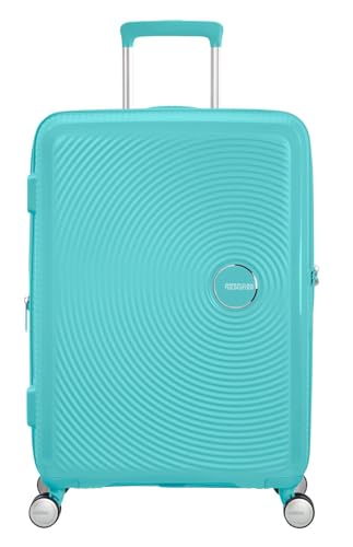 American Tourister Unisex_Adult Soundbox, Blue (Poolside Blue), Spinner M EXP (67 cm-71.5/81 L)