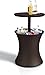 Produktbild Keter Pacific Cool Bar, 3-in-1 Cocktailtisch, Couchtisch und Outdoor Eiskühler in Rattanoptik, UV-geschützt und wetterfest, braun, Kühlbox 30l Volumen
