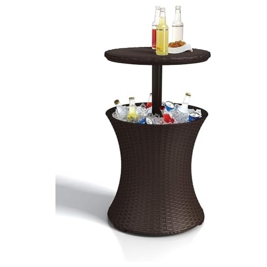 Keter Pacific Meuble d'extérieur Seau à Glace/Table Marron