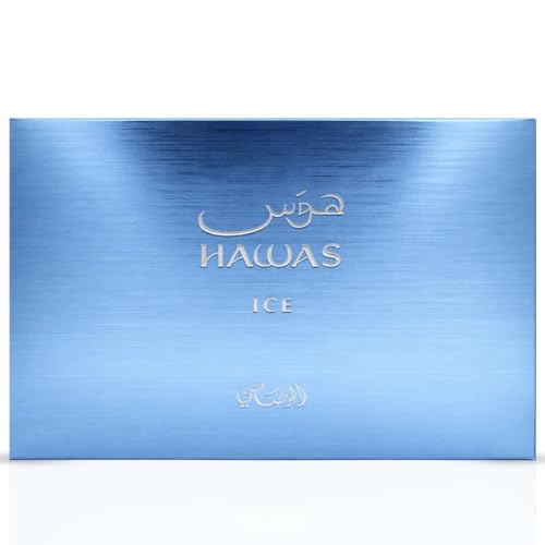 Image of RASASI Hawas Ice For Men 3 Piece Gift Set Eau De Parfum Spray 100ML (3.4 Oz), 10ml (0.33 Oz) Travel Spray & Shower Gel 60ml (2.0 Oz)
