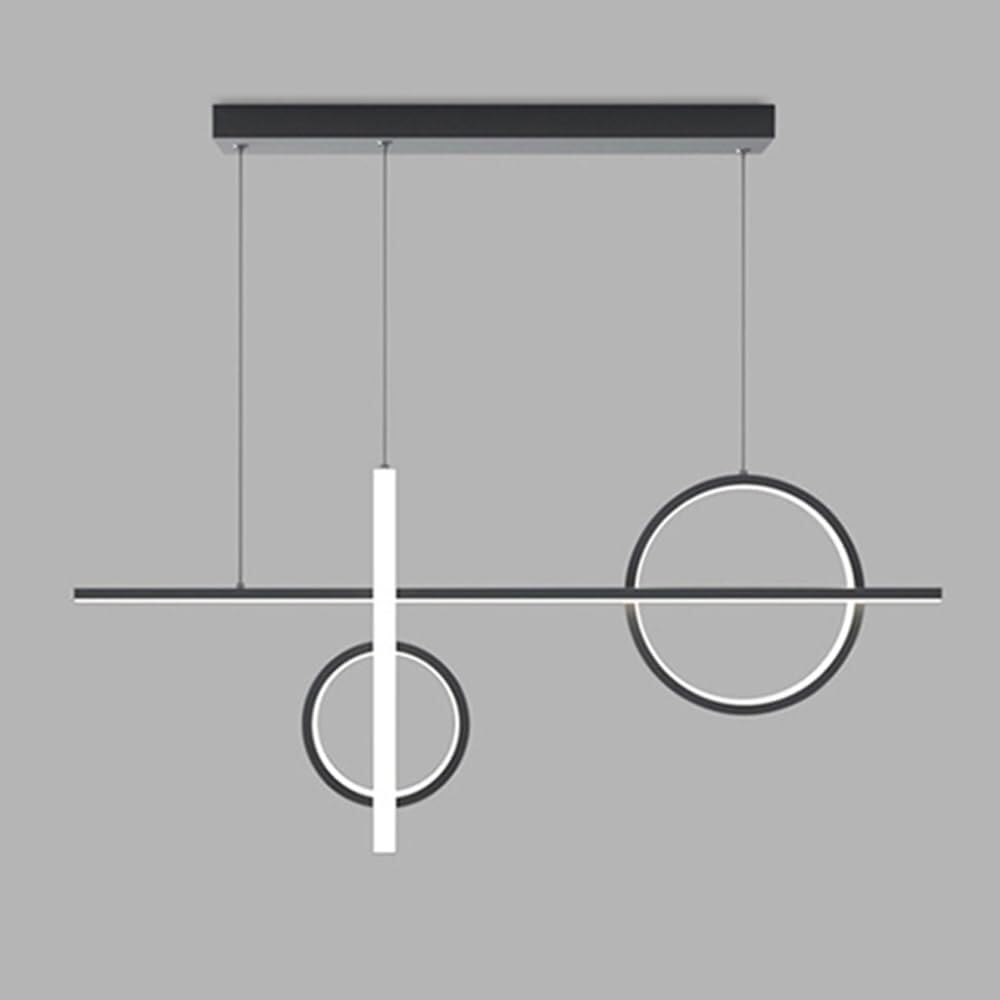 Vfdaswqq Black Lamp, Modern Chandeliers For Dining Room Led Linear With Adjustable(Black)