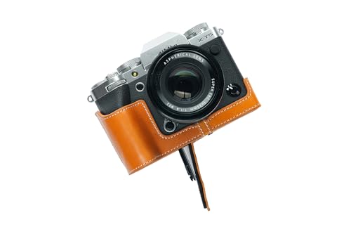 Demi-étui en cuir Fujifilm X-T5 TP Original fait main Marron sable