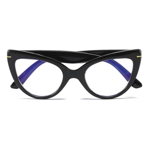 KoKoBin Large Cat Eye Reading Glasses Women's Anti-Blue Light Glasses Fashion and Comfortable Cat's Eye Computer Reader (Black, +2.5) - Image 4
