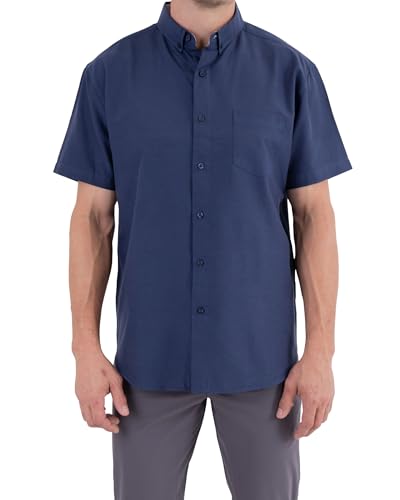 Image of Visive Mens Shirts Multi Packs Short Sleeve Button Down Dress Shirts Solid Color Big and Tall