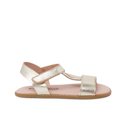 Pisamonas Sandalias Barefoot Tiras Empeine Metalizadas Talla 29 Color Oro