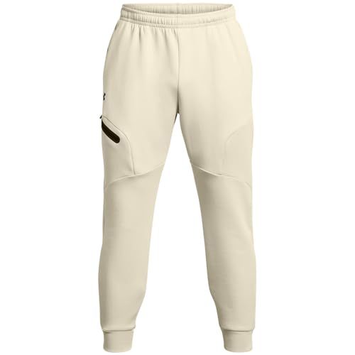Under Armour Pantaloni da jogging da uomo in pile inarrestabile, Limo/Nero, XL