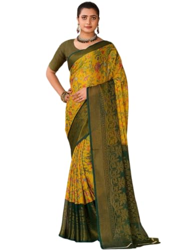 DENMOUS Sari estampado floral - 2867688, Mostaza, talla única