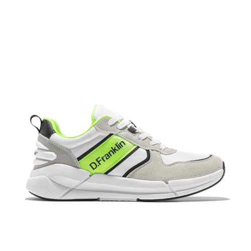 D.Franklin Zapatillas Deportivas de Hombre Walker en Amarillo - Zapatillas de Vestir para Hombre - Moda Casual Hombre (Talla 41)