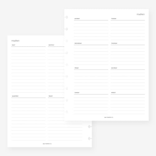 Recharge agenda 9 disques Happy Planner pour organiser votre bureau 7x9,25