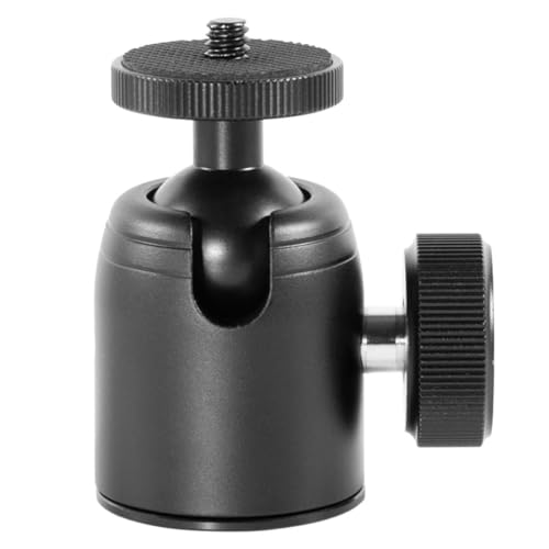 Cabezal de trípode giratorio 360 con mini adaptador de doble rosca para streaming
