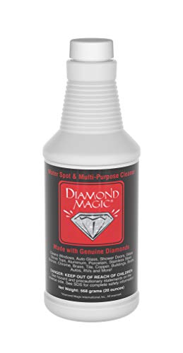 Comparison: Best Granite Cleaner For Hard Water Stains 5 Diamond Magic - Water Spot & Multi-Purpose Cleaner (20 Ounces) Clean with The Power of Genuine Diamonds! Professional Cleaner/Hard Water Stain Remover. Made in The USA!