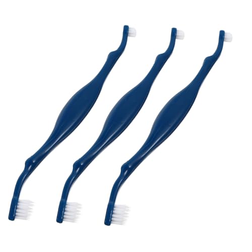 GALPADA 3 piezas Cepillo de Dientes para Mascotas Doble Cabezal Cerdas Suaves Ergonómico para Perros y Gatos Cuidado Oral Limpieza Eficaz
