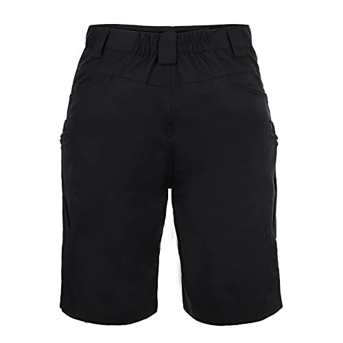 Shorts cargo de twill para hombre, negros miniatura 4